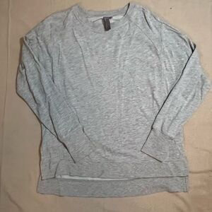 SWEATY BETTY Essentials Sweatshirt Cotton Crew  Women XS Workout/Athleisure Gray